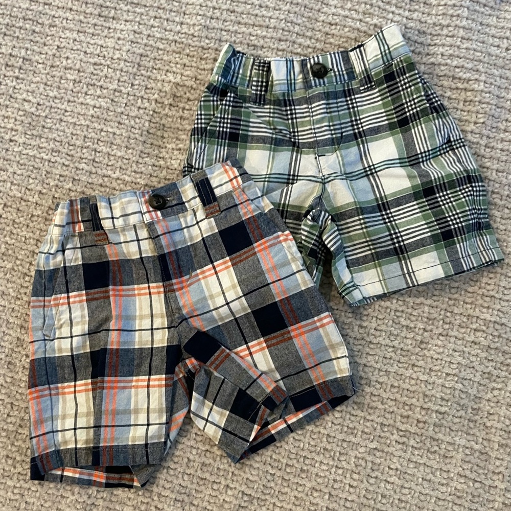 Baby Boy Janie and Jack Plaid Shorts - 2 Pairs